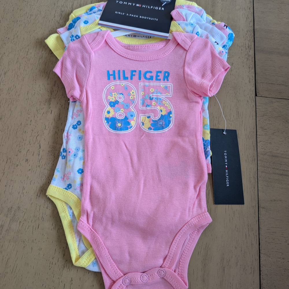 Tommy Hilfiger Pink Baby Onesie